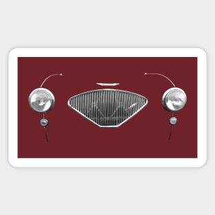 Austin Healey 100 1950s classic British sports car minimalist grille Sticker